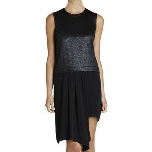 BCBG MAXAZRIA Juliane Ruffle Asymmetrical Pleated-